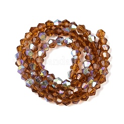 Fili di perline di vetro trasparente placcato ab colore&nbsp;GLAA-G127-01-02Q
