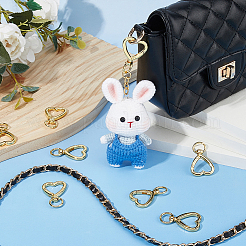 10 шт. застежка-крючок из цинкового сплава в форме сердца&nbsp;FIND-DC0007-57G