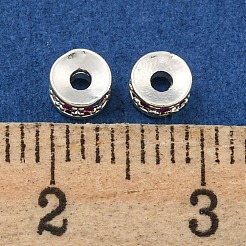 Бусины-проставки из латуни с кубическим цирконием&nbsp;KK-L215-004A-S01