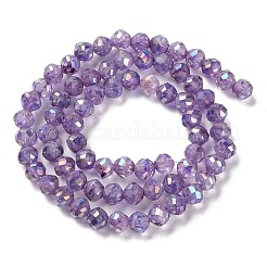 Прозрачные стеклянные бусины гальваническим пряди&nbsp;EGLA-F160-02E