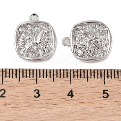 Подвески из латуни с прозрачным стеклом KK-N254-61P