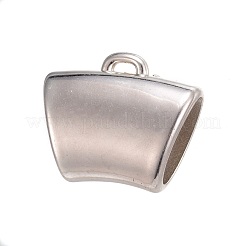 Ccb プラスチック チューブ ベイル  ループベイル  プラチナ  36.5x44x16mm  穴：6.5x2.5mm  内径：24.5x11.5mm&nbsp;CCB-L011-027P