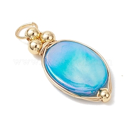 9шт 3 цвета окрашенные подвески из натуральных ракушек&nbsp;PALLOY-JF04838