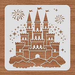 Grandi modelli di stencil per pittura da disegno riutilizzabili in plastica&nbsp;DIY-WH0172-731