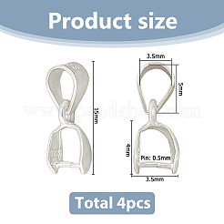 4 шт. 925 поручни для ледоруба из стерлингового серебра&nbsp;FIND-HS0002-08B