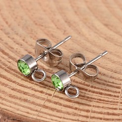 Фурнитура для сережек-гвоздиков из нержавеющей стали марки 304 EJEW-JE01996