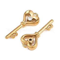 Подвески из нержавеющей стали 304 с микропаве из кубического циркония&nbsp;STAS-A132-02G