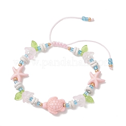 Braccialetti con perline acriliche&nbsp;BJEW-MZ00343-01