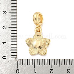 Breloques européennes en forme de fleur en émail&nbsp;FIND-B034-55G-07