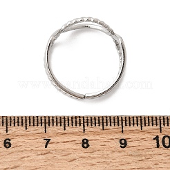 304ステンレススチールカフオープンリング  ステンレス鋼色  10mm  19mm&nbsp;RJEW-P188-02E-P