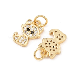 Латунные микропаве прозрачные кубические циркониевые подвески&nbsp;ZIRC-C020-38G