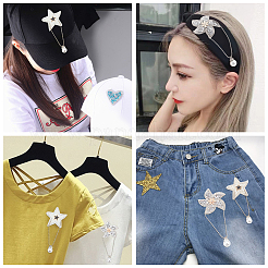 6 шт. 2 стиля звезды и мельницы блестящие стразы горячей фиксации&nbsp;DIY-FG0002-26