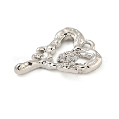 Латунь с подвесками из прозрачного кубического циркония KK-G508-01A-P