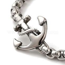 Браслеты из хирургической нержавеющей стали 316 с якорными звеньями BJEW-Q349-09AS