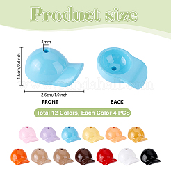 52 шт. 13-цветные непрозрачные акриловые бусины OACR-PH0004-55