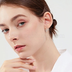 5 пара латунных серег-колец 5 стилей EJEW-BBC0001-90