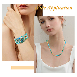 Натуральный зеленый авантюрин и стеклянные и полимерные бусины цепочки для очков&nbsp;HJEW-FH00198