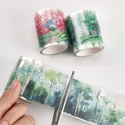 6 рулон 6-х цветных самоклеящихся бумажных декоративных наклеек для животных&nbsp;DIY-CP0012-90