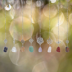 Подвеска из медной проволоки в виде самородков с драгоценными камнями&nbsp;HJEW-AB00384