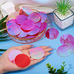 150 шт. радужные переливающиеся звенья из ПВХ с пайетками/блестками&nbsp;FIND-TA0008-10D