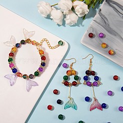 300 шт. 6 цвета окрашенные распылением хрустальные стеклянные бусины CCG-SZ0001-11E