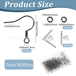 300 Stück Messing Ohrhaken&nbsp;KK-SP0002-59B