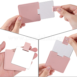 3 Stück 3 Farben Edelstahl-Handspiegel mit PVC-Abdeckung&nbsp;AJEW-SC0031-88B