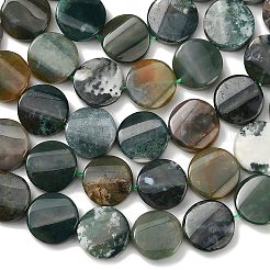 Природные моховой агат бисер нитей&nbsp;G-NH0028-03