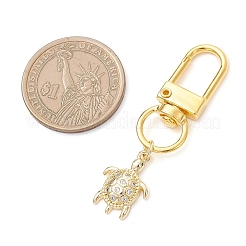 Подвеска в виде морской черепахи из латуни с микропаве из кубических цирконий&nbsp;HJEW-JM03952