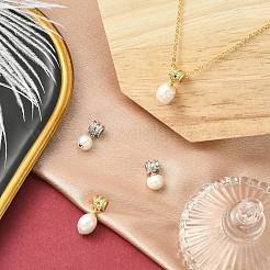 4 шт. подвески из латуни с микропаве&nbsp;KK-CJ0002-71