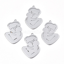 Pendentifs en acier inoxydable 201 anti-ternissement&nbsp;LS-STAS-N098-070P
