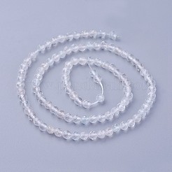 Бусины из натурального белого топаза G-F619-28-4mm