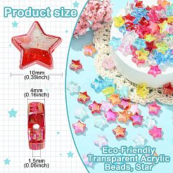 Экологичные прозрачные акриловые бусины&nbsp;MACR-CJ0001-02