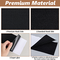 Прямоугольные самоклеящиеся ленты из полиэстера и нейлона с липучкой DIY-WH20002-129