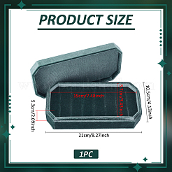 Прямоугольные бархатные коробки-органайзеры для колец AJEW-WH0609-132