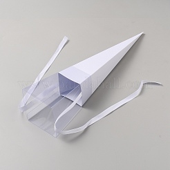 Треугольные бумажные коробки для упаковки отдельных роз для букета ABAG-WH20005-04C