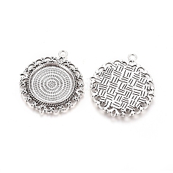 Pendente basi di cabochon stile tibetano&nbsp;LS-TIBEP-R129-AS-LF