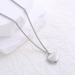 Herzanhänger-Halsketten aus Edelstahl 304 mit Kastenkette für Damen&nbsp;RP4113