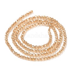 Прозрачные стеклянные бусины гальваническим пряди&nbsp;GLAA-H021-01A-PL01