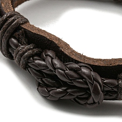 Регулируемые браслеты из искусственной кожи и вощеного плетеного шнура BJEW-F468-18