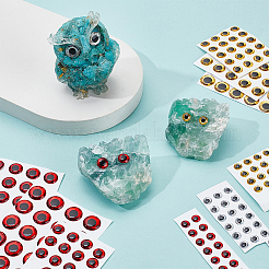 240шт эпоксидная смола 3D имитация рыбьих глаз наклейки&nbsp;DIY-GA0009-13