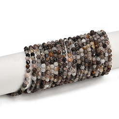 Нити бусин из натурального черного рутилированного кварца G-RM250104-C3