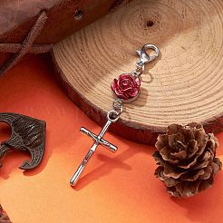 Décorations de pendentif croix crucifix en alliage&nbsp;HJEW-JM01146