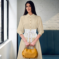 Широкие эластичные корсетные ремни из полиэстера с бантом AJEW-WH0248-31A