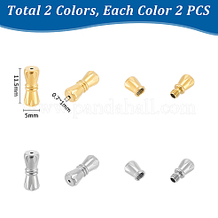 4 шт. 2-х цветные винтовые застежки из нержавеющей стали 304 STAS-UN0061-27