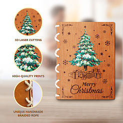 Деревянная книга с памятными открытками WOOD-WH0045-06