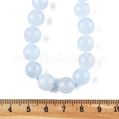 Натуральный аквамарин бисера ожерелья NJEW-S404-19