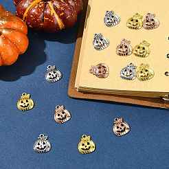 15 шт. 3 цвета тибетский стиль Хэллоуин тыква Джек-о-фонарь подвески из сплава TIBEP-FS0001-41