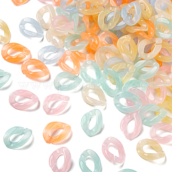 150шт 6 цвета имитация желе акриловые соединительные кольца&nbsp;JACR-CJ0001-01