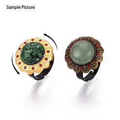 Основание чашки с кольцом из цветочного сплава и железных страз с вращающимся подносом&nbsp;MAK-T012-03AB